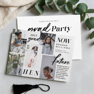 Über die Jahre - Jetzt & Dann Abschluss 5 Foto Einladung