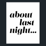 Über die letzte Nacht Poster<br><div class="desc">Über die letzte Nacht</div>