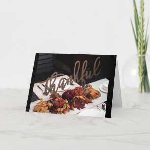 **ÜBER DIE MEILEN**DENKEN SIE BEI ERNTEDANK FEIERTAGSKARTE