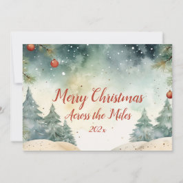 "Über die Meilen" Foto Weihnachtskarte Karte