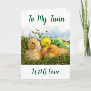 ***ÜBER DIE MEILEN*** OSTERN FÜR MEINEN ***ZWILLIN FEIERTAGSKARTE