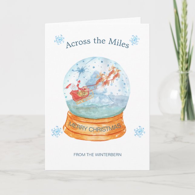 Über die Meilen Schnee Globe Weihnachten (Vorderseite)