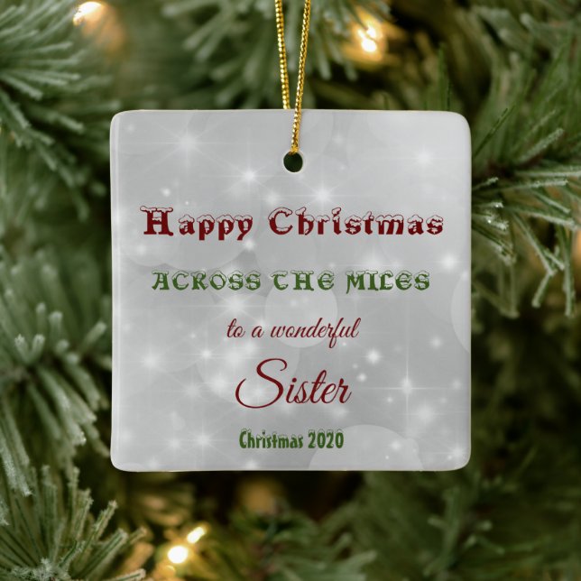 Über die Miles Christmas 2020 Schwester Keramikornament (Baum)