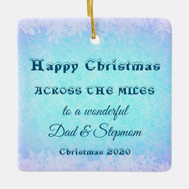 Über die Miles Christmas 2020 Vater & Stepama Keramikornament (Vorderseite)