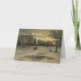 Über die Miles Vintage Weihnachtskarte Feiertagskarte