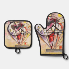 Über die Punkte von Wassily Kandinsky Ofenhandschuh & Topflappen-Set