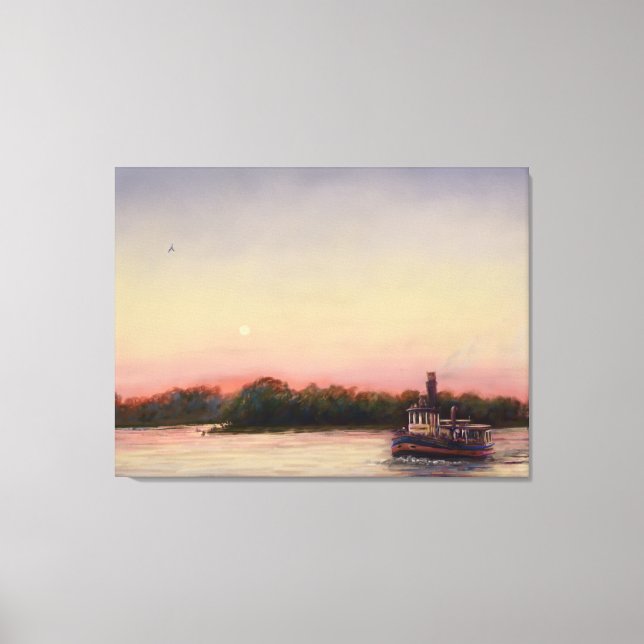 Über die Savannah Fluss - Canvas Print Leinwanddruck (Vorderseite)
