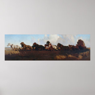 Über die schwarzen Bodenebenen George Lambert 1899 Poster