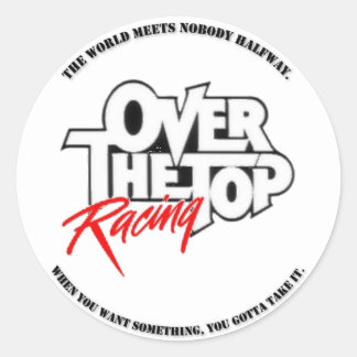 Über die Top Racing Zap Runder Aufkleber