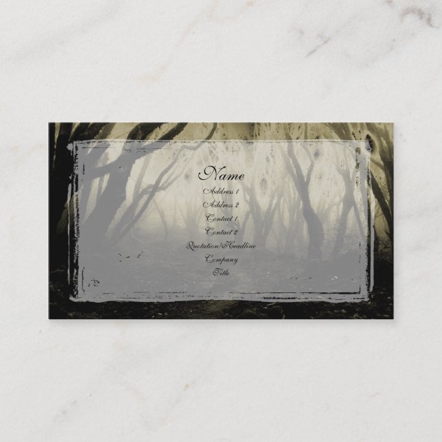 Über die Woods Gothic Business Card Visitenkarte (Vorderseite)