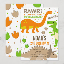 Über Dinosaurier zum Geburtstag einladen Einladung