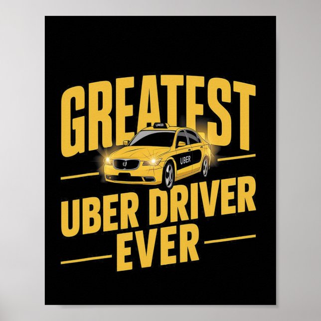 Uber Driver Eber Uber Driver Funny 1 Poster (Vorne)
