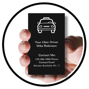 Uber Driver Simple Contact Business Cards Visitenkarte
