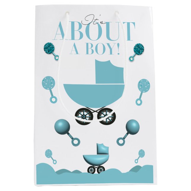 Über eine Baby-Dusche laden Sie ein Geschenkbeutel Mittlere Geschenktüte (Vorderseite)