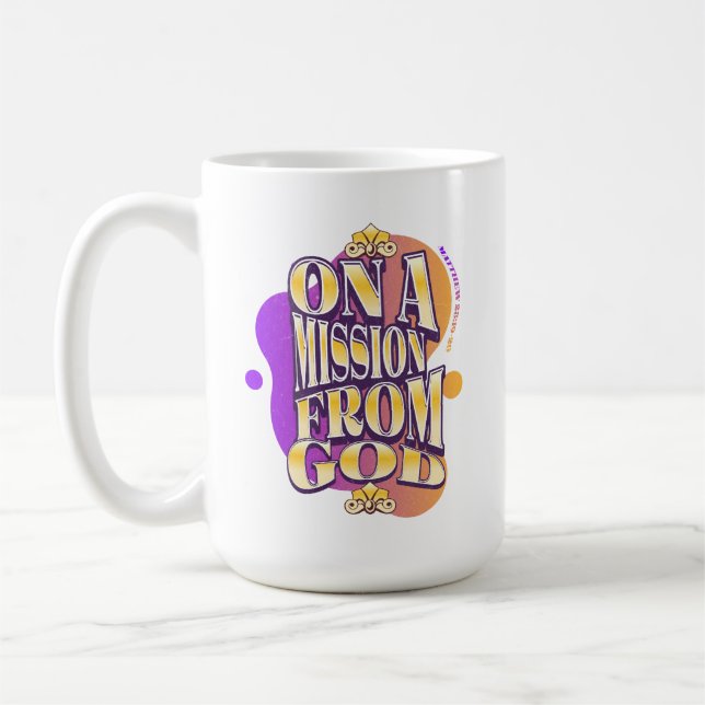 Über eine Mission von Gott - Matthew 28:19-20 Kaffeetasse (Links)