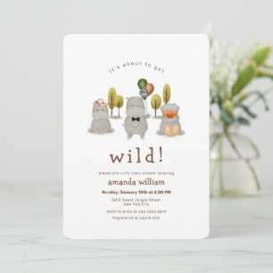 Über eine wilde Jungle-Safari-Hippo-Baby-Party Einladung