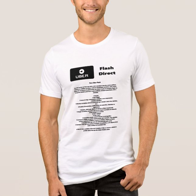 Uber Flash Direct Diretrizes Tri-Blend Shirt (Vorderseite)