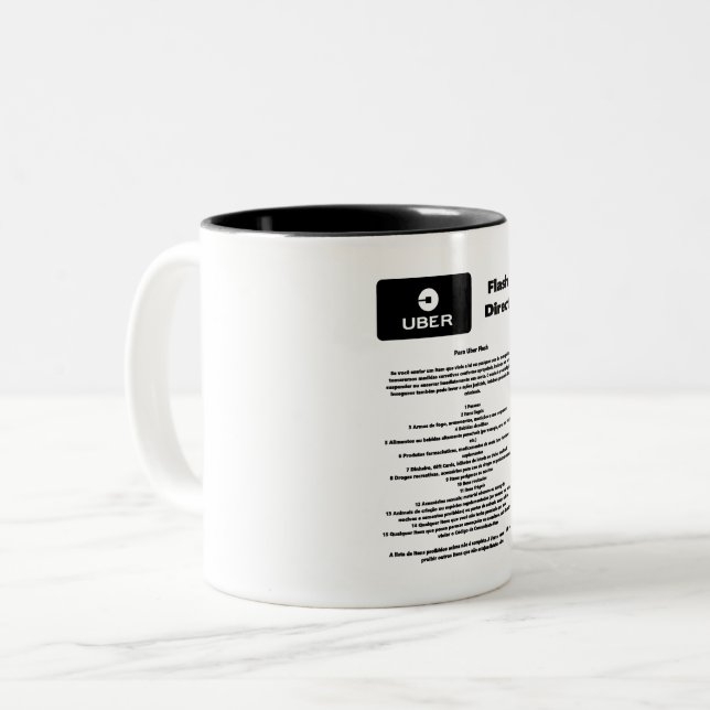 Uber Flash Direct Diretrizes Zweifarbige Tasse (Vorderseite Links)