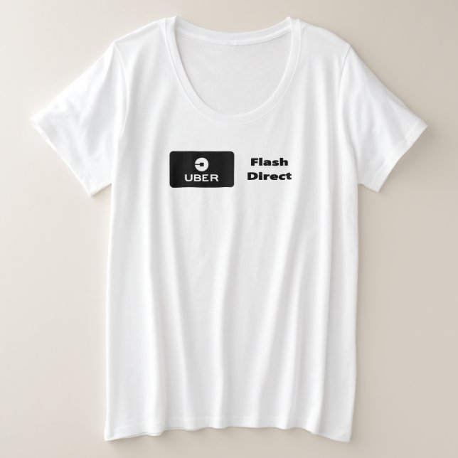 Uber Flash e Direct Große Größe T-Shirt (Design vorne)