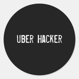Uber Hacker Runder Aufkleber