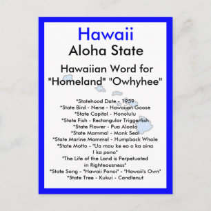 Über Hawaii Postkarte