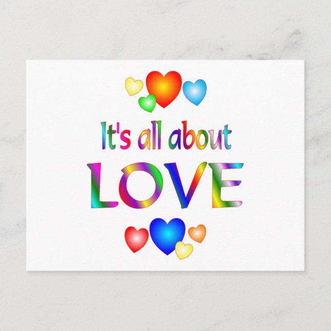 Über Liebe Postkarte (Vorderseite)