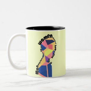 über Männer und Frauen Zweifarbige Tasse