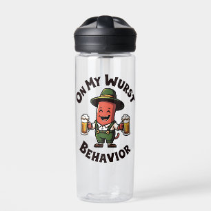 Über mein Wurst Verhalten Oktoberfest Funny Trinkflasche