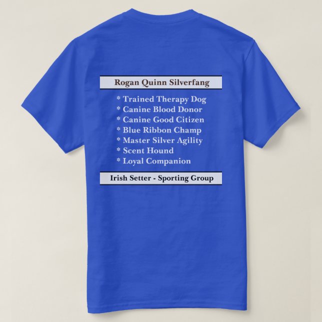 [Über meinen Hund] zeigen Sie HundeBrag T-Shirt (Design Rückseite)