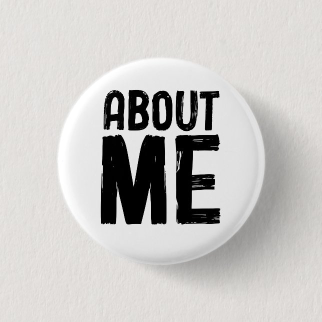 Über mich motivierend button (Vorderseite)