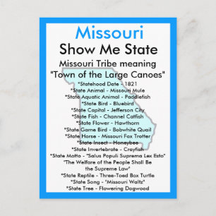 Über Missouri Postkarte