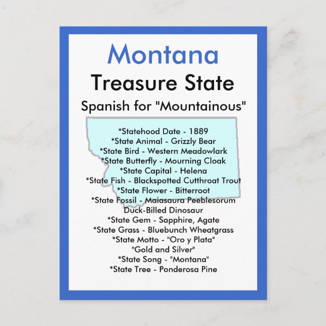 Über Montana Postkarte (Vorderseite)