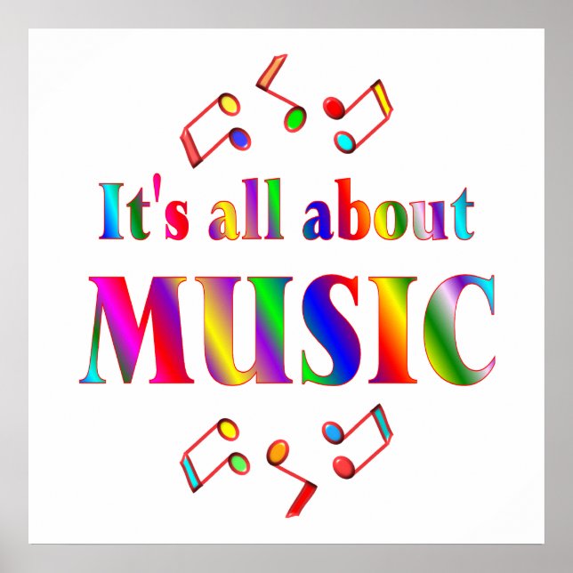 Über Musik Poster (Vorne)