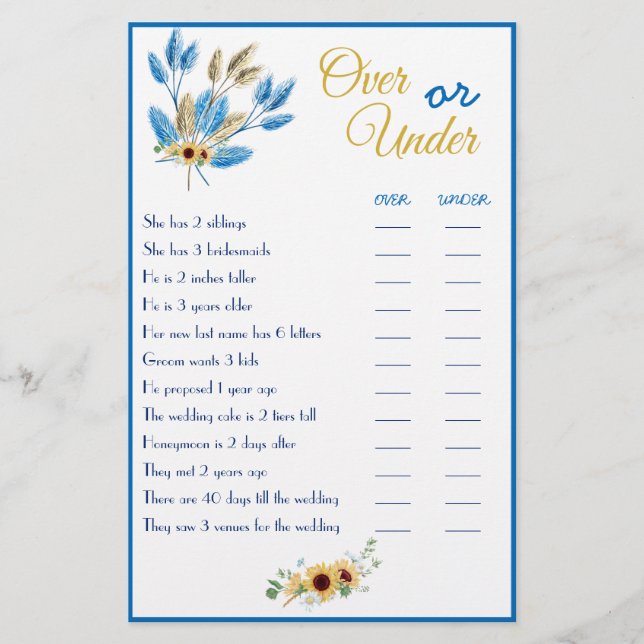 Über oder unter einem Doppel-Flyer Flyer (Vorne)