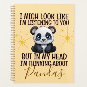 Über Pandas nachdenken - Funny Personalisiert Planer