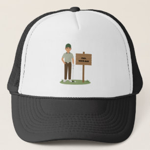 Über Par Geburtstags-Golf-Gruß Truckerkappe