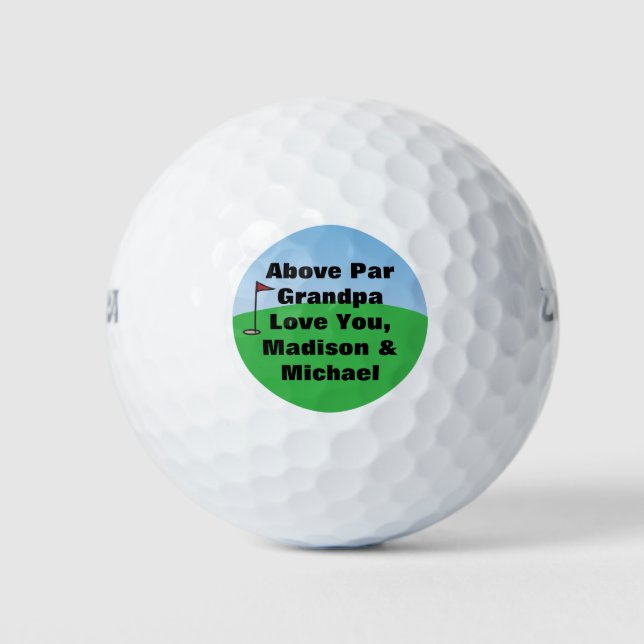 Über Par Personalisiert Custom Golfball (Vorderseite)