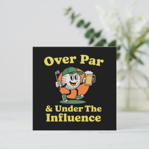 Über Par und unter dem Einfluss Golf Trinken  Einladung