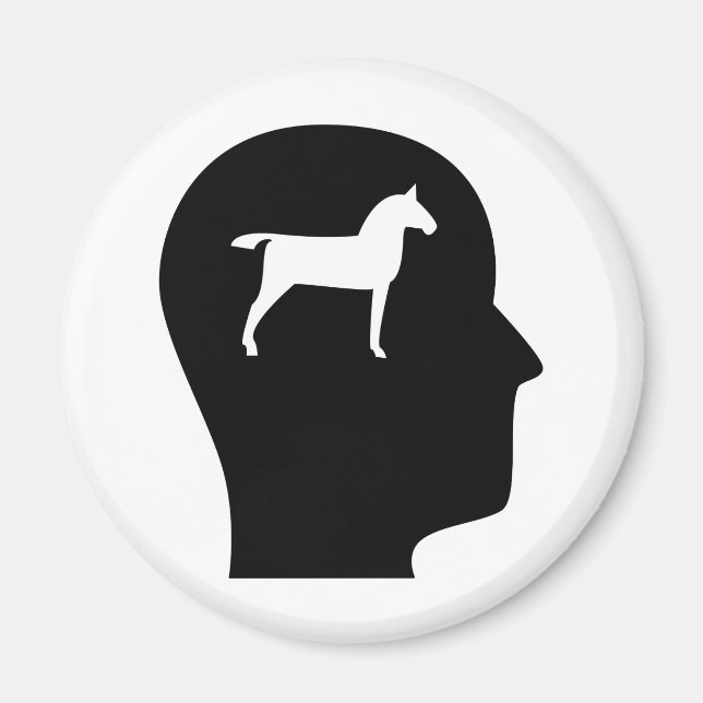 Über Pferde nachdenken Magnet (Vorne)