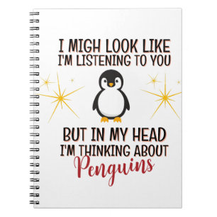 Über Pinguine nachdenken - Personalisiert Notizblock