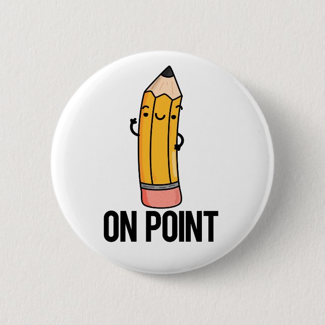 Über Point Funny Pencil Pub Button (Vorderseite)