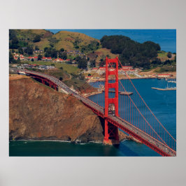 Über San Francisco Golden Gate Bridge fliegen Poster