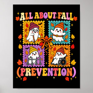 Über Sturzprävention Lustiger Geist Halloween Kran Poster