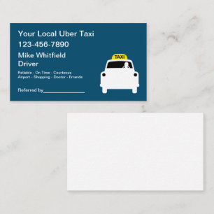 Uber-Taxi-Fahrdienste Visitenkarten Visitenkarte