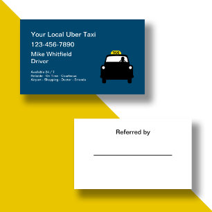 Uber-Taxi-Mitfahrdienst-Kurier Visitenkarte