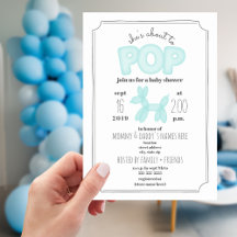 Über To Pop Blue Balloon Animal Baby Dusche