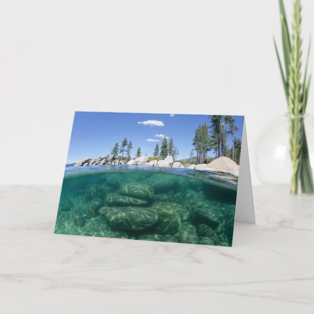 Über und unter Lake Tahoe Karte (Vorderseite)