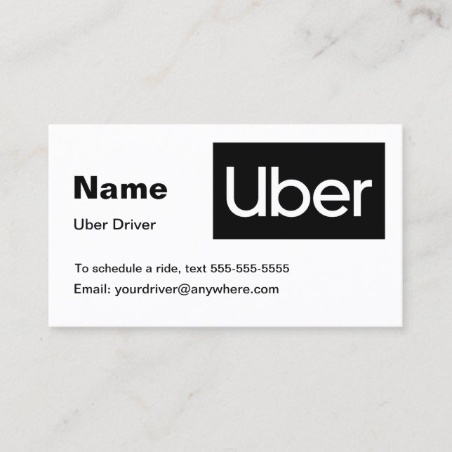 Uber Visitenkarte (Vorderseite)
