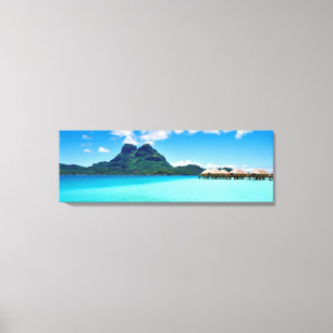 Über Wasserbungalowen in Bora Bora Leinwanddruck
