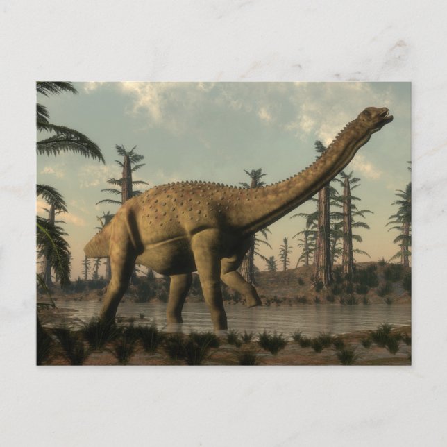 Uberabatitan Dinosaurier im See Postkarte (Vorderseite)